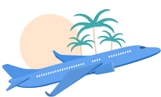 Airplane taking off animation